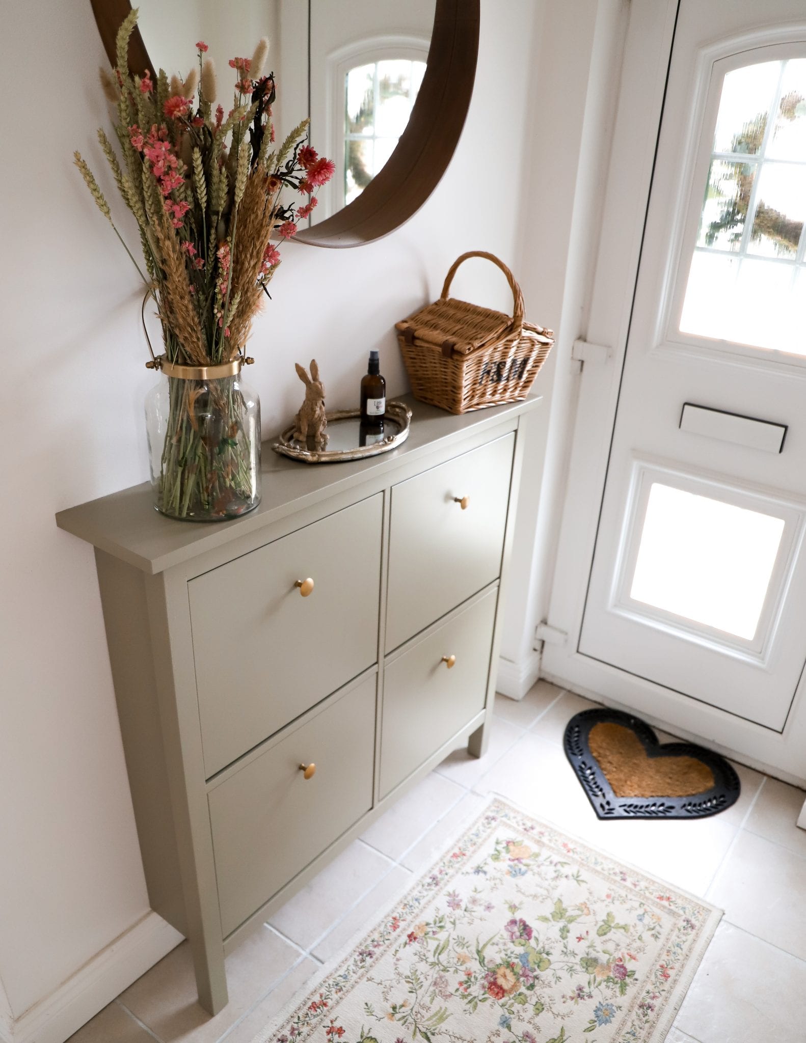 Boho Ikea Hemnes Shoe Cabinet Makeover - Dainty Dress Diaries